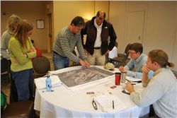 Salmon-Safe assessment team evaluating site design for new Salish Cliffs project by the Squaxin Island Tribe