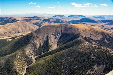 Bighorn sheep habitat, Ellis Peak in the Tendoy Mountains