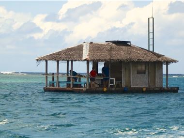 Nimpal Channel Ranger Station anchored in lagoon