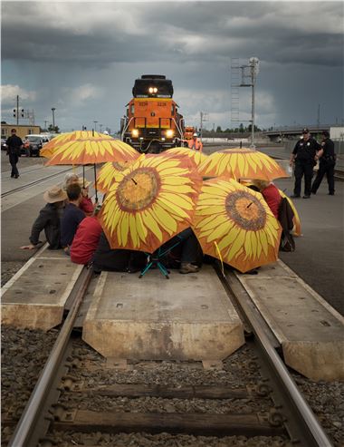 Protest against oil trains