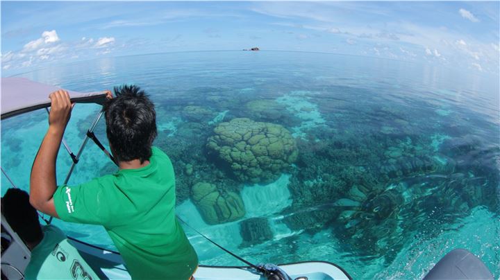 OneReef ranger on a patrol shift in Palau