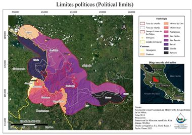 Fig. 3. Map showing the political boundaries within our study area. While not a direct factor in determining future land conservation efforts, these boundaries may indicate conservation partners.